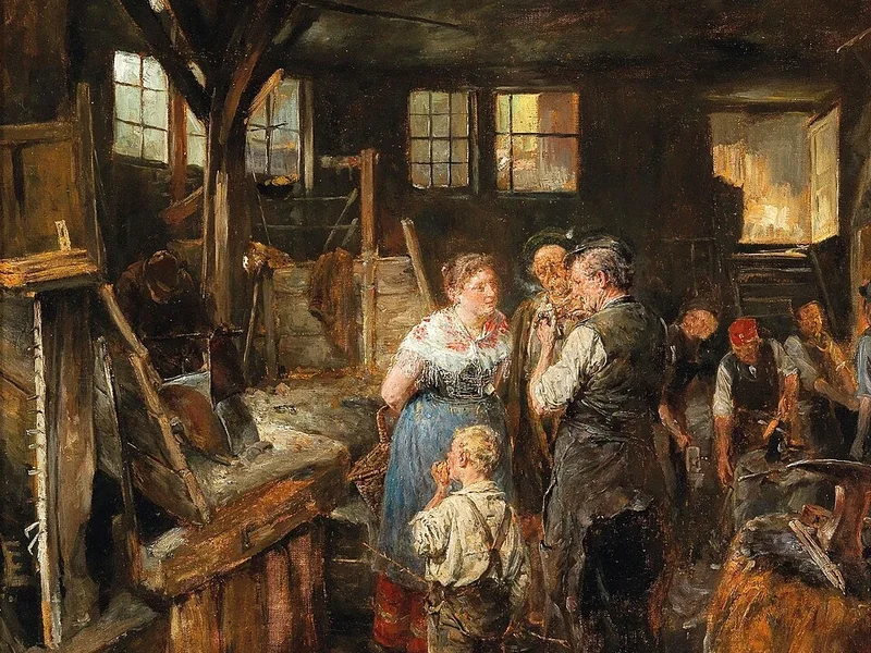 1846-Carl Wilh. Anton Seiler - Officina del fabbro, 1901